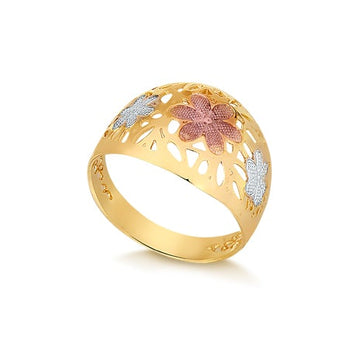 18K Gold Layered Oro Laminado Ring   Freeform Style